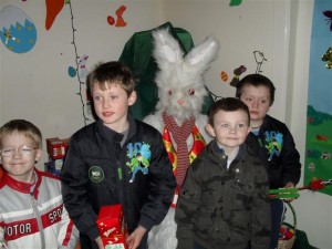 visiting the easter bunny